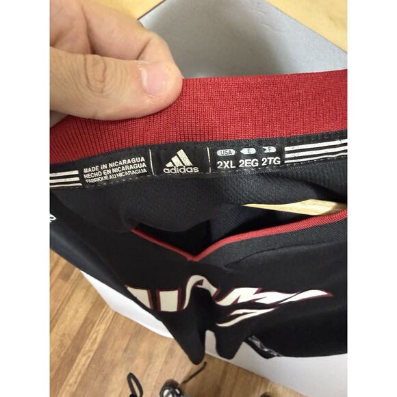 Adidas NBA Miami Heat Goran Dragic #7 Jersey Men’s XXL Black Red Basketball - Picture 8 of 13